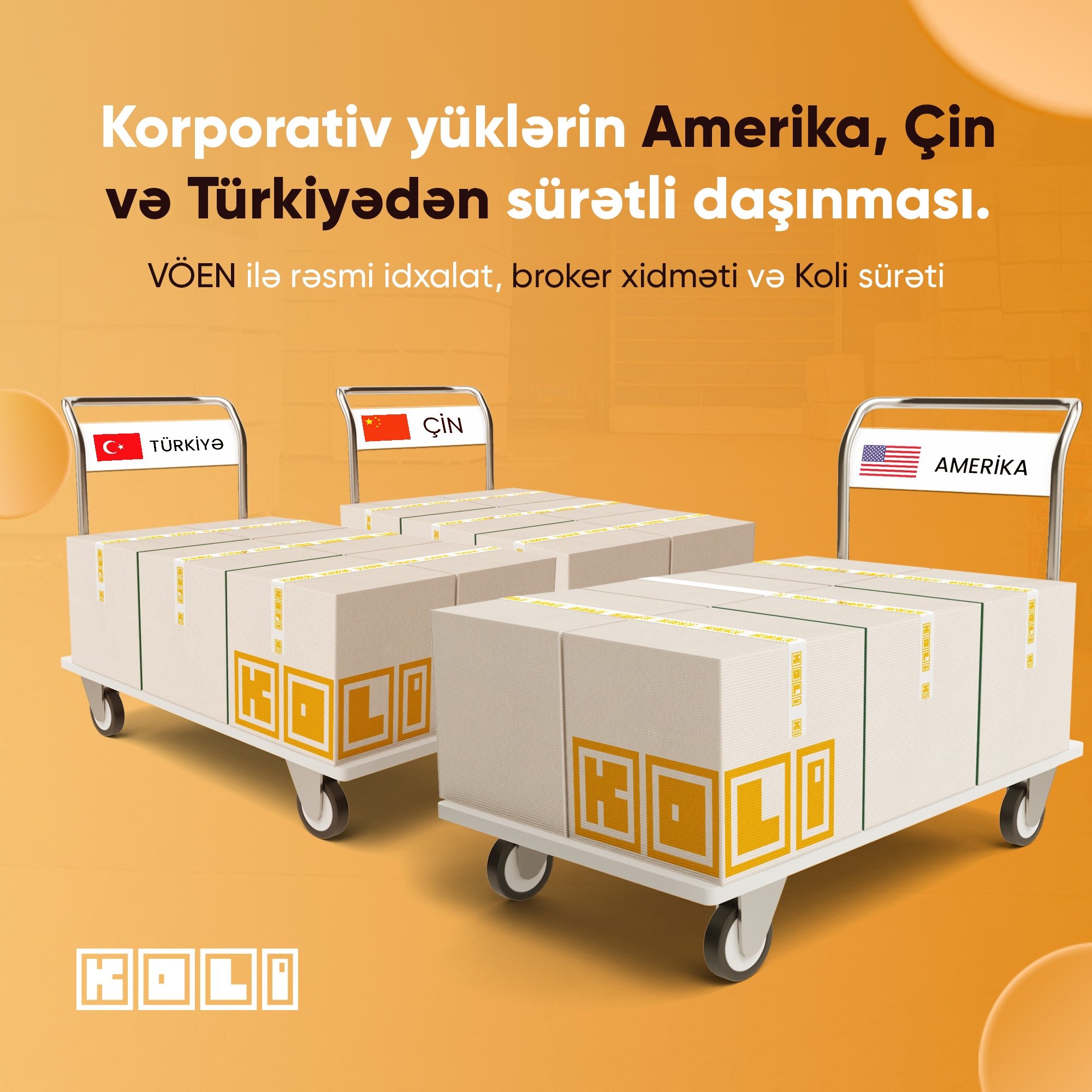 Almaniya, Türkiyə, Amerika və Çindən korporativ yüklərin daşınması